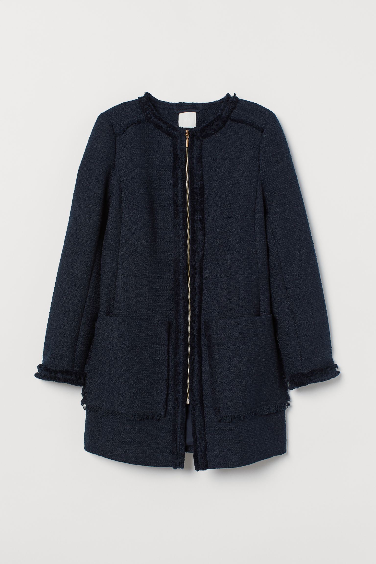 

Пальто H&M  темно синий 19068335341, Пальто H&M 44 темно синий 19068335341