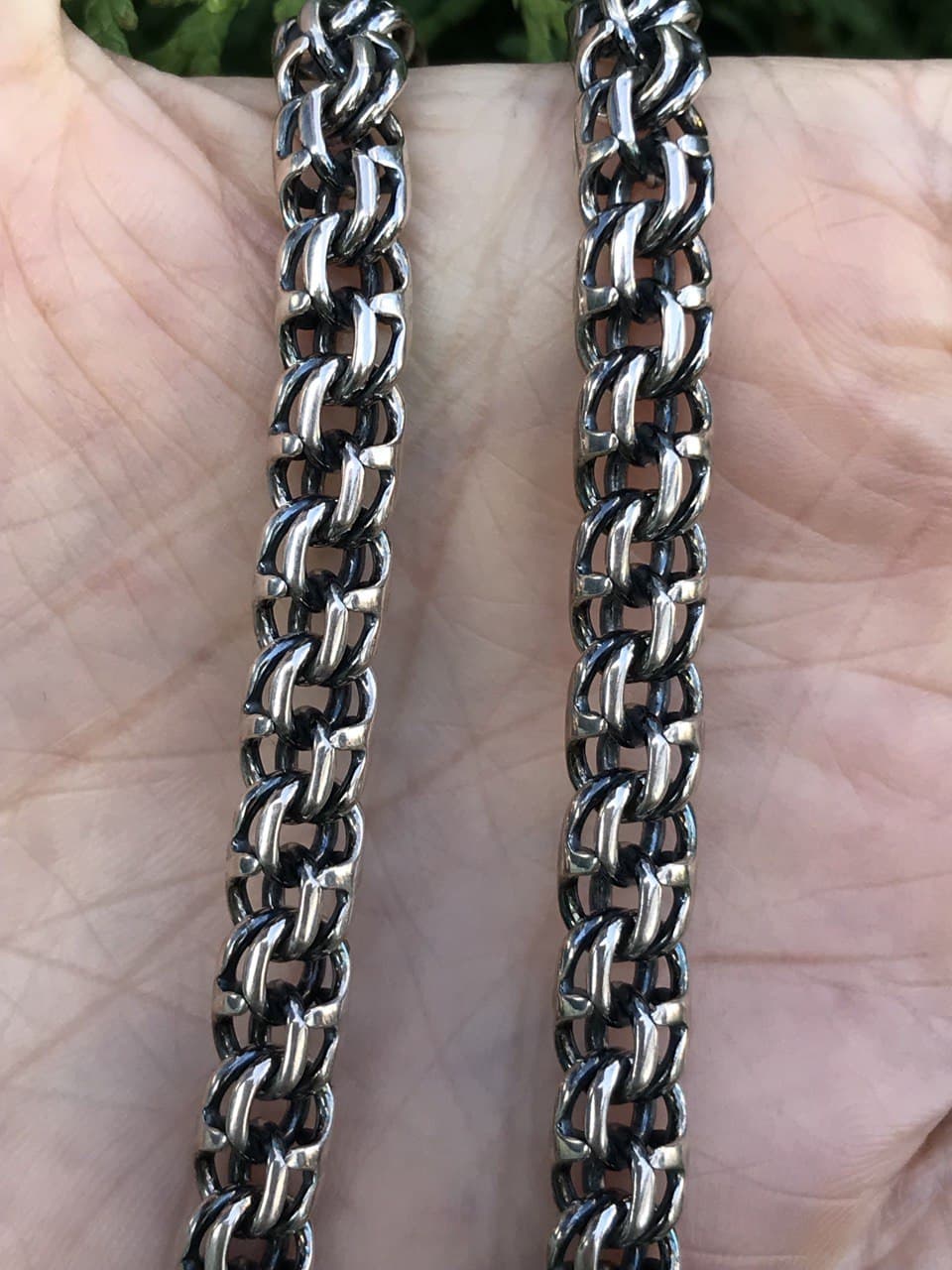 

Цепочка серебряная крупная Круглый бисмарк 801тч, 55 размер