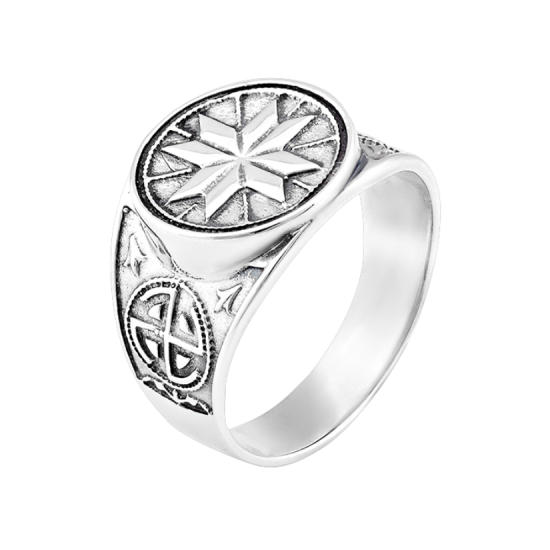 

Печатка серебряная Северная звезда Г-3130ч, 19.5 размер