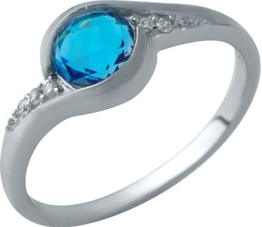 

Серебряное кольцо SilverBreeze с аквамарином nano 1934074 18 размер, 18 размер