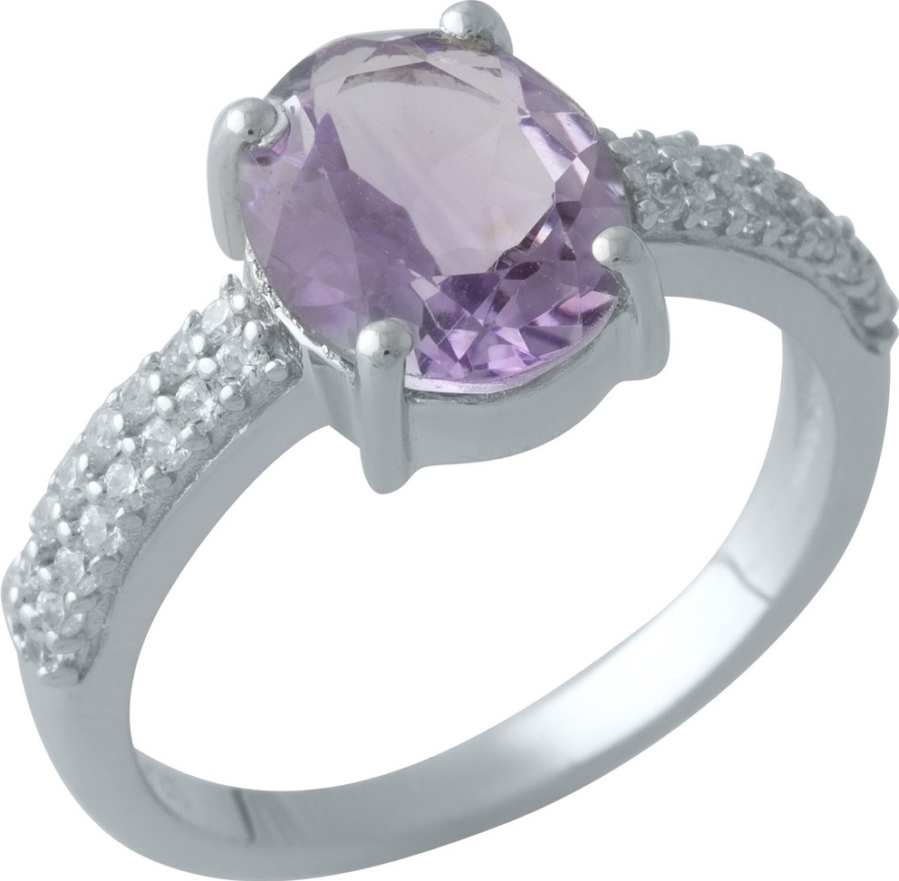 

Серебряное кольцо SilverBreeze с натуральным аметистом 2007258 17.5 размер, 17.5 размер