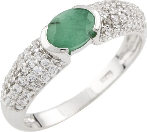 

Серебряное кольцо SilverBreeze с натуральным изумрудом 0465845 17.5 размер, 17.5 размер