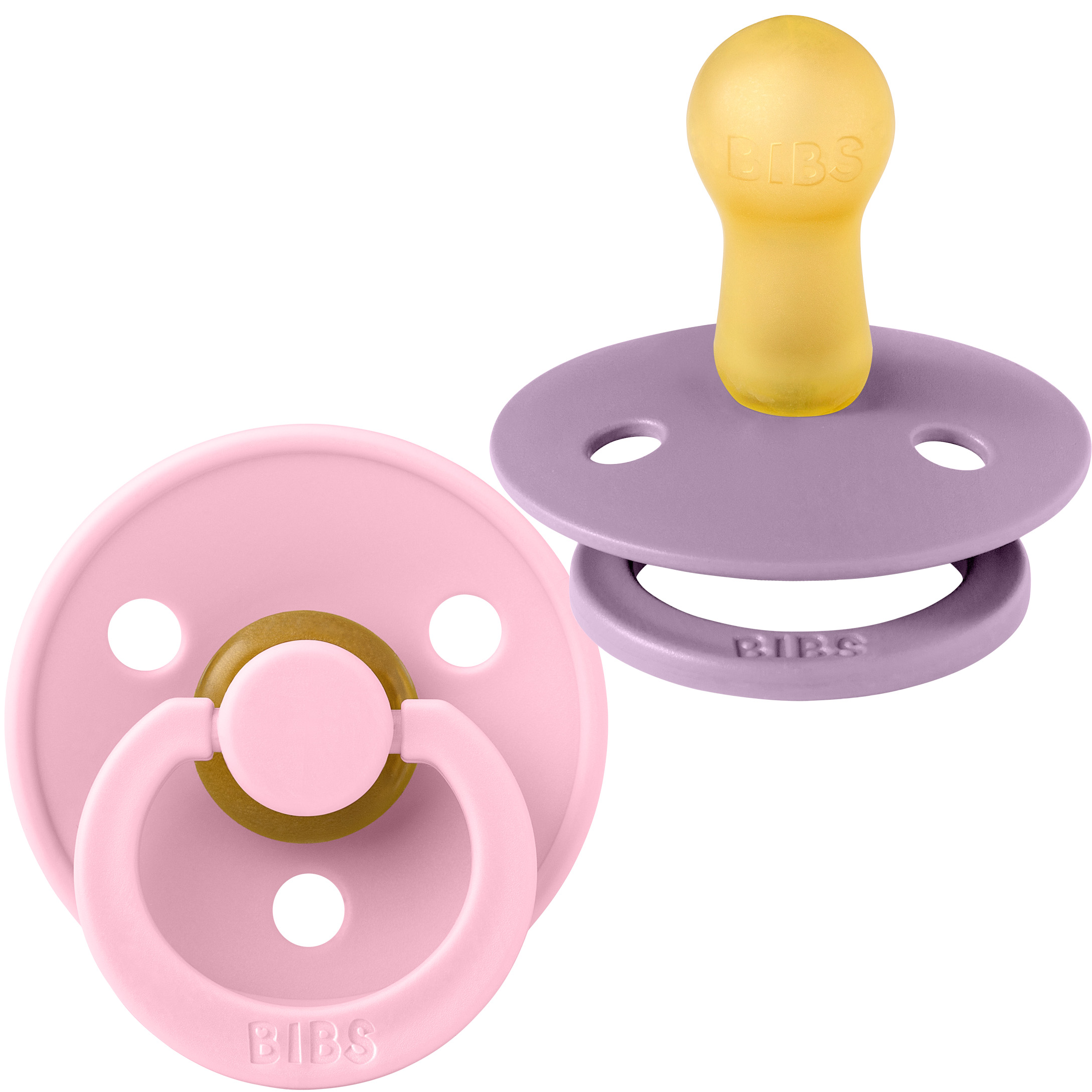 

2 пустушки BIBS Colour Latex Lavander/Baby Pink 6-18 міс., розмір 2