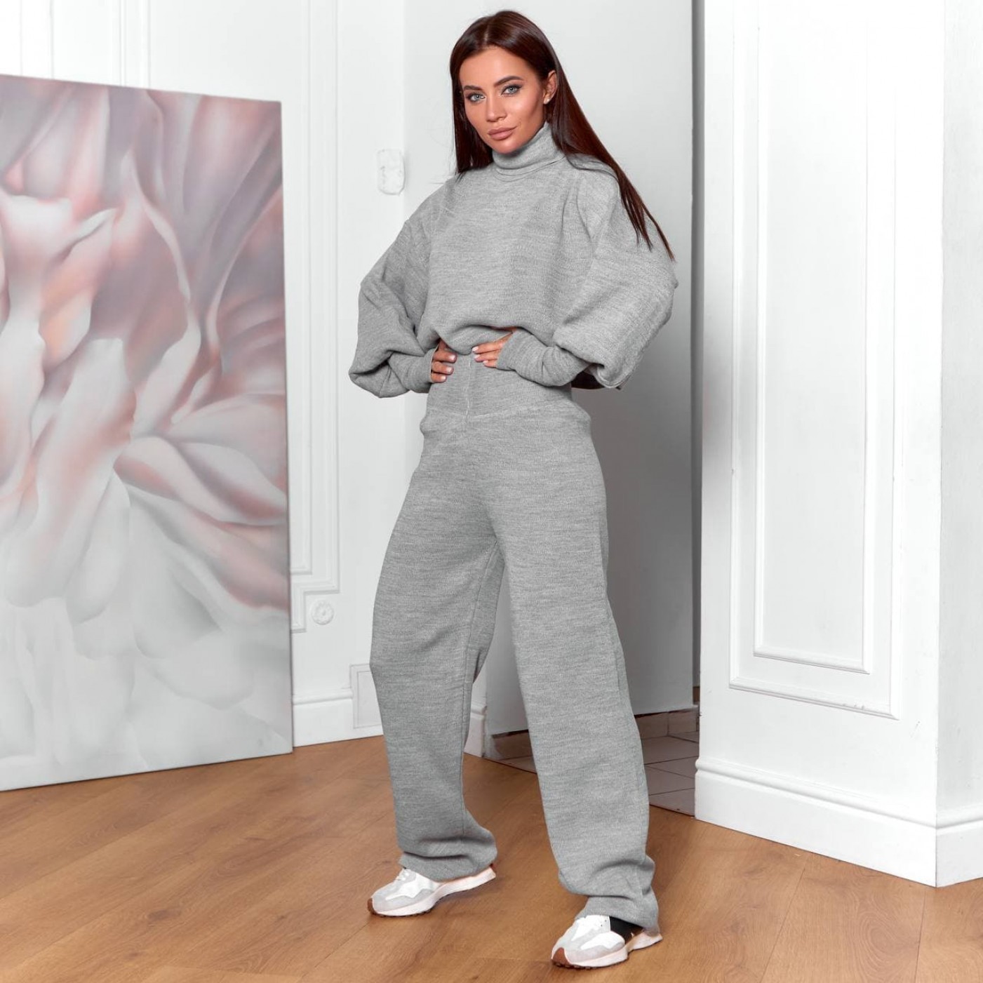 

Спортивный костюм оверсайз one size серый 214001