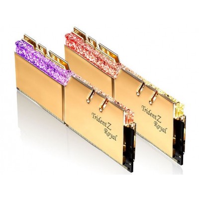 

Модуль памяти для компьютера DDR4 16GB (2x8GB) 3600 MHz Trident Z Royal Gold G.Skill (F4-3600C18D-16GTRG)