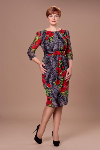 

Платье Style-Nika Неаполь  Серый 970, Платье Style-Nika Неаполь 48 Серый 970