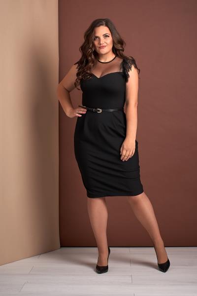 

Платье Style-Nika Лакшери  Черный 2063, Платье Style-Nika Лакшери 52 Черный 2063