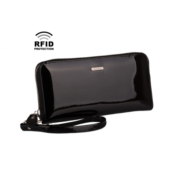 

Кошелек женский кожаный Kafa RFID черный - 74111