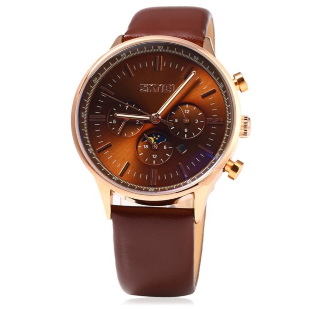 

Часы Skmei 9117 Gold Case Brown Dail BOX