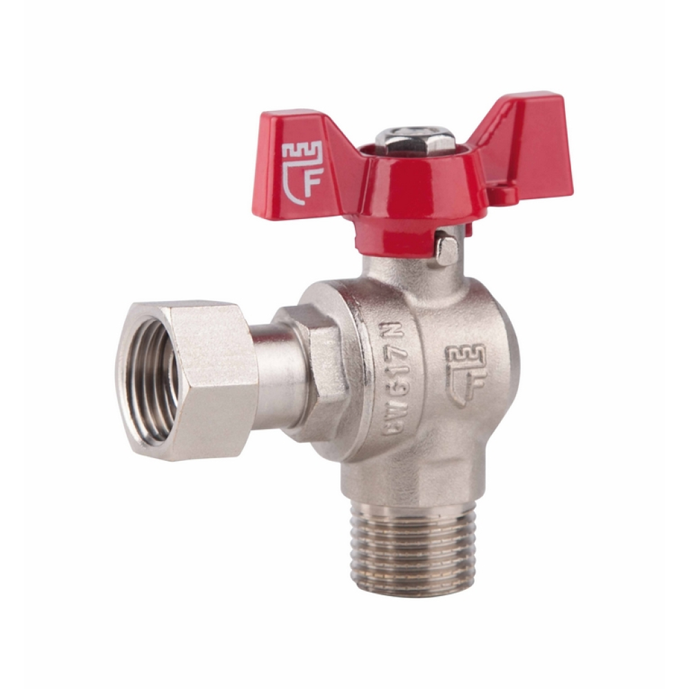 

Кран шаровой с накидной гайкой SD Forte 3/4" ВН для воды угловой SF224W20