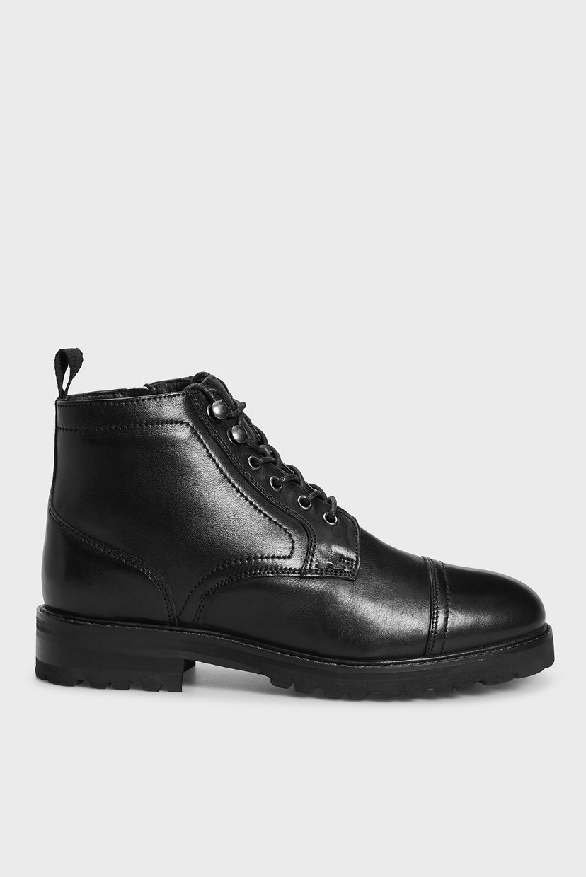 

Мужские черные кожаные ботинки Varick Preppy 40 6476