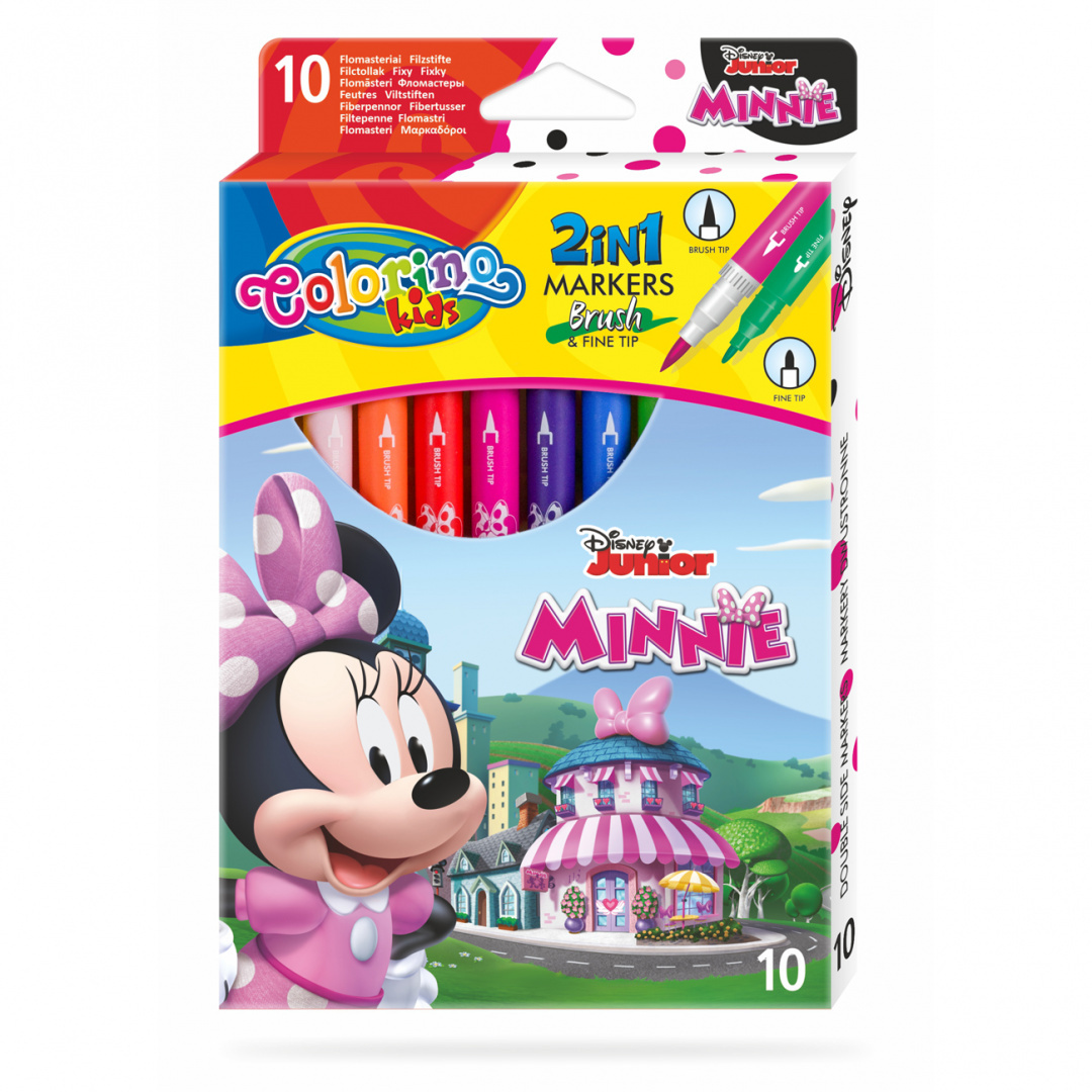 

Фломастери 2-сторонні 10 цветов COLORINO 90669PTR