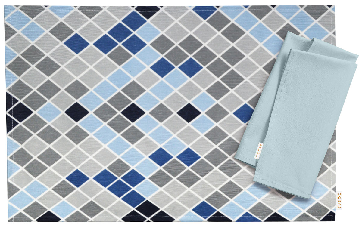 

Салфетки Cosas Rhomb GB Light Blue 30х30 см 4 шт, 30x42 см 4 шт