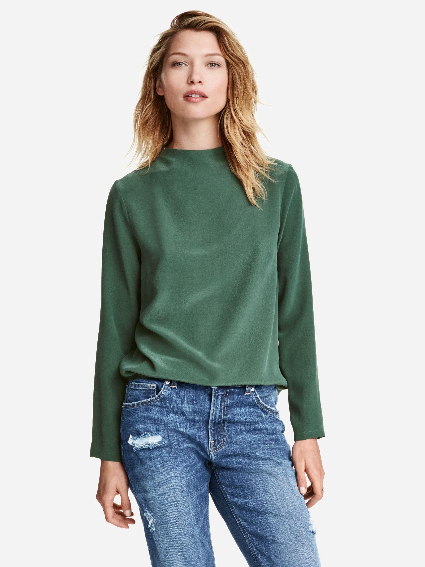 

Блузка H&M XAZ019183SNUV  Зеленая, Блузка H&M XAZ019183SNUV 36 Зеленая