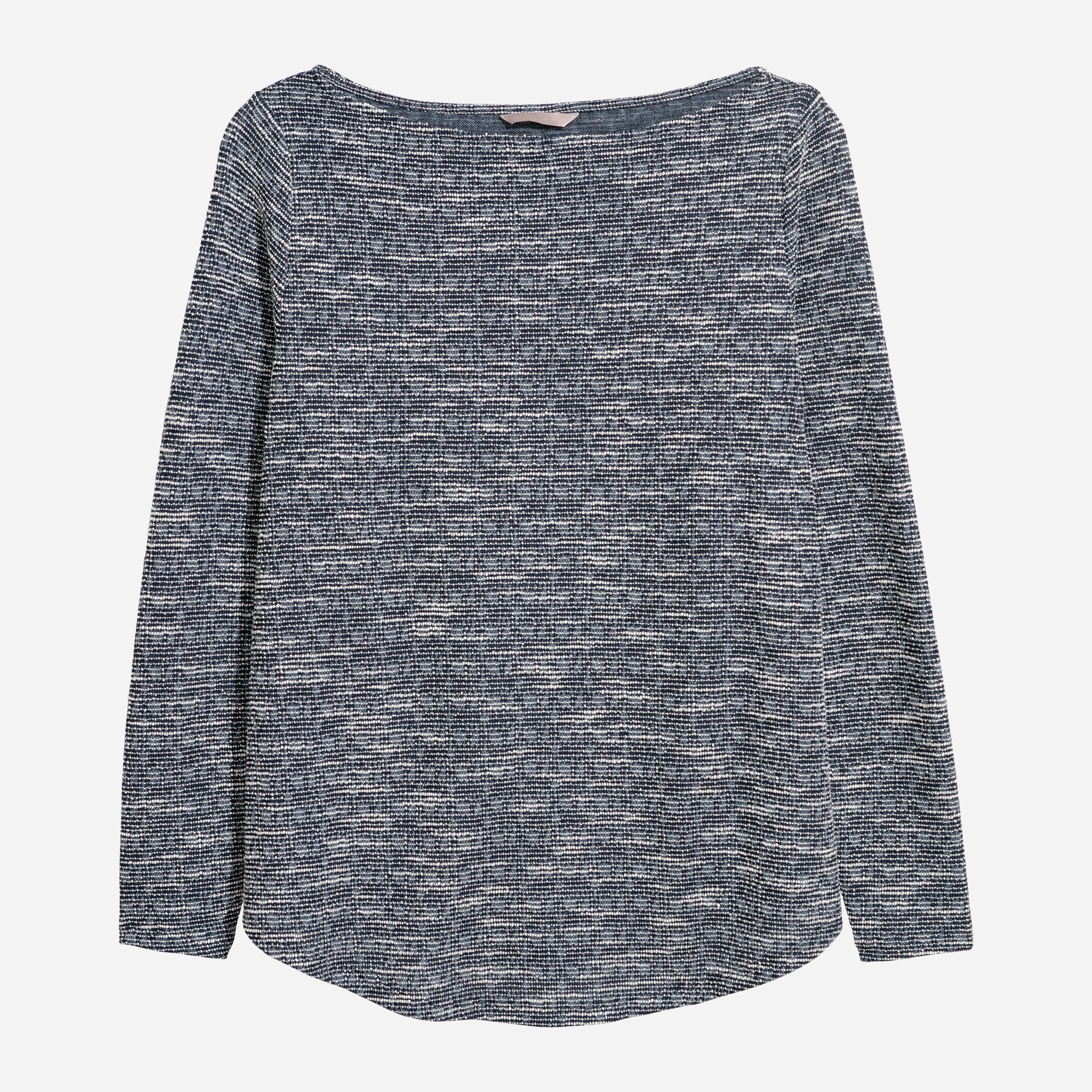 

Лонгслив H&M XAZ099421ZALH 4XL Темно-синий с белым