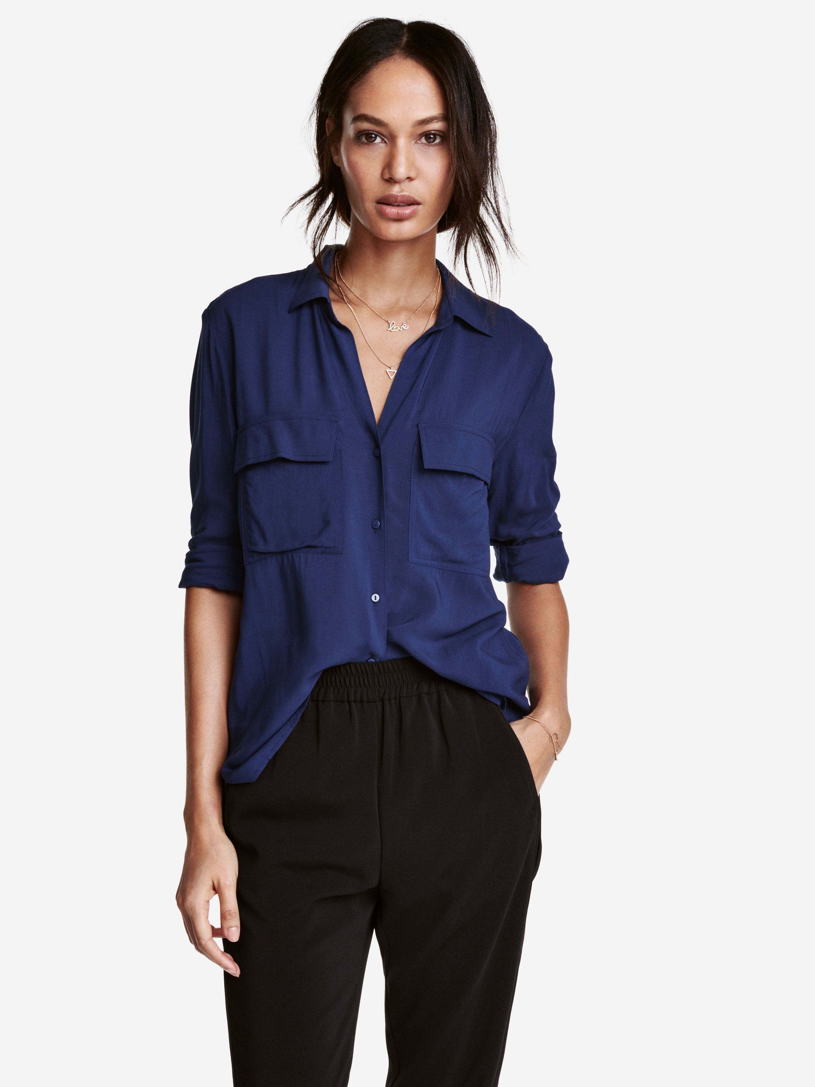 

Блузка H&M XAZ055236ZSIA  Темно-синяя, Блузка H&M XAZ055236ZSIA 34 Темно-синяя