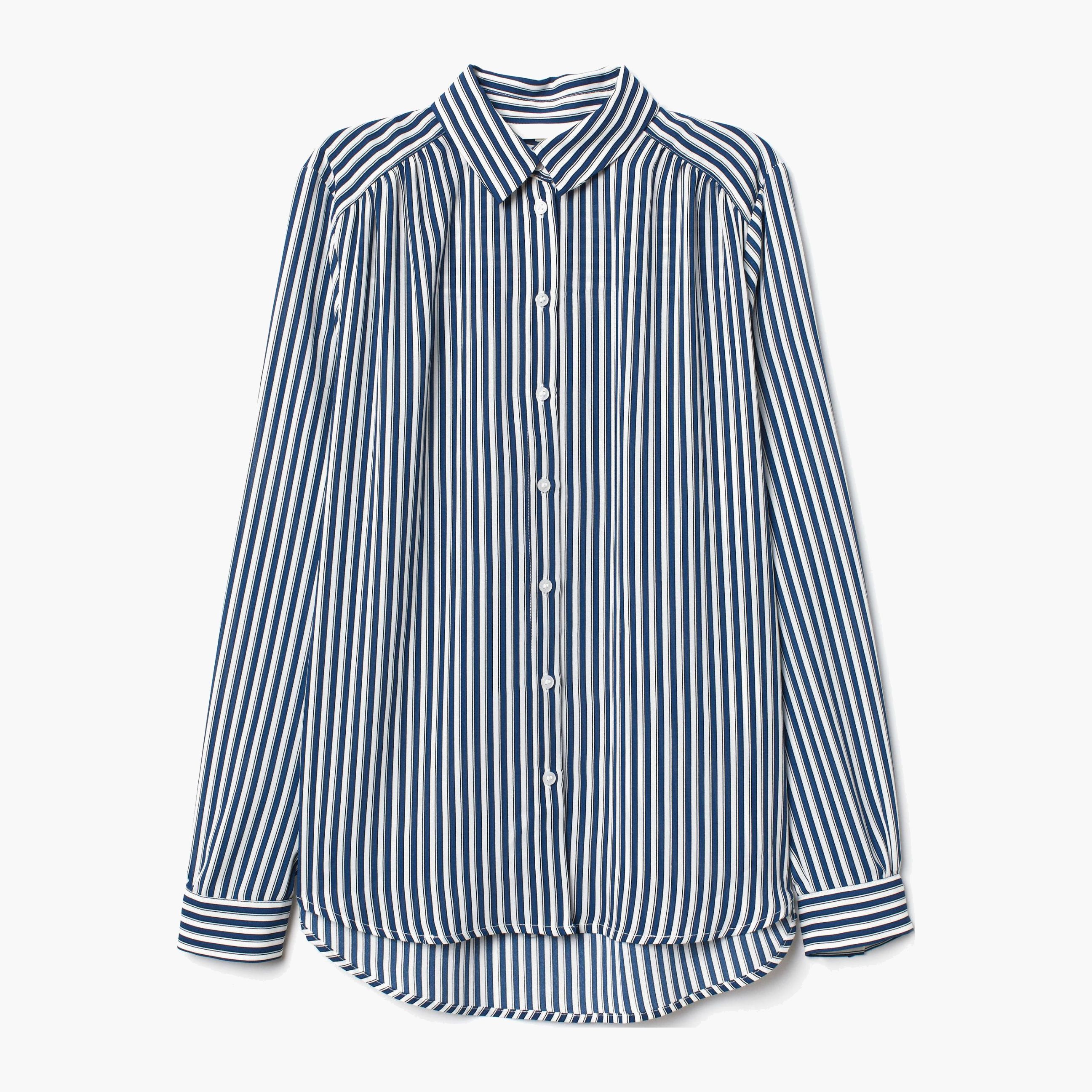 

Рубашка H&M XAZ136785WTUZ 44 Синяя с белым