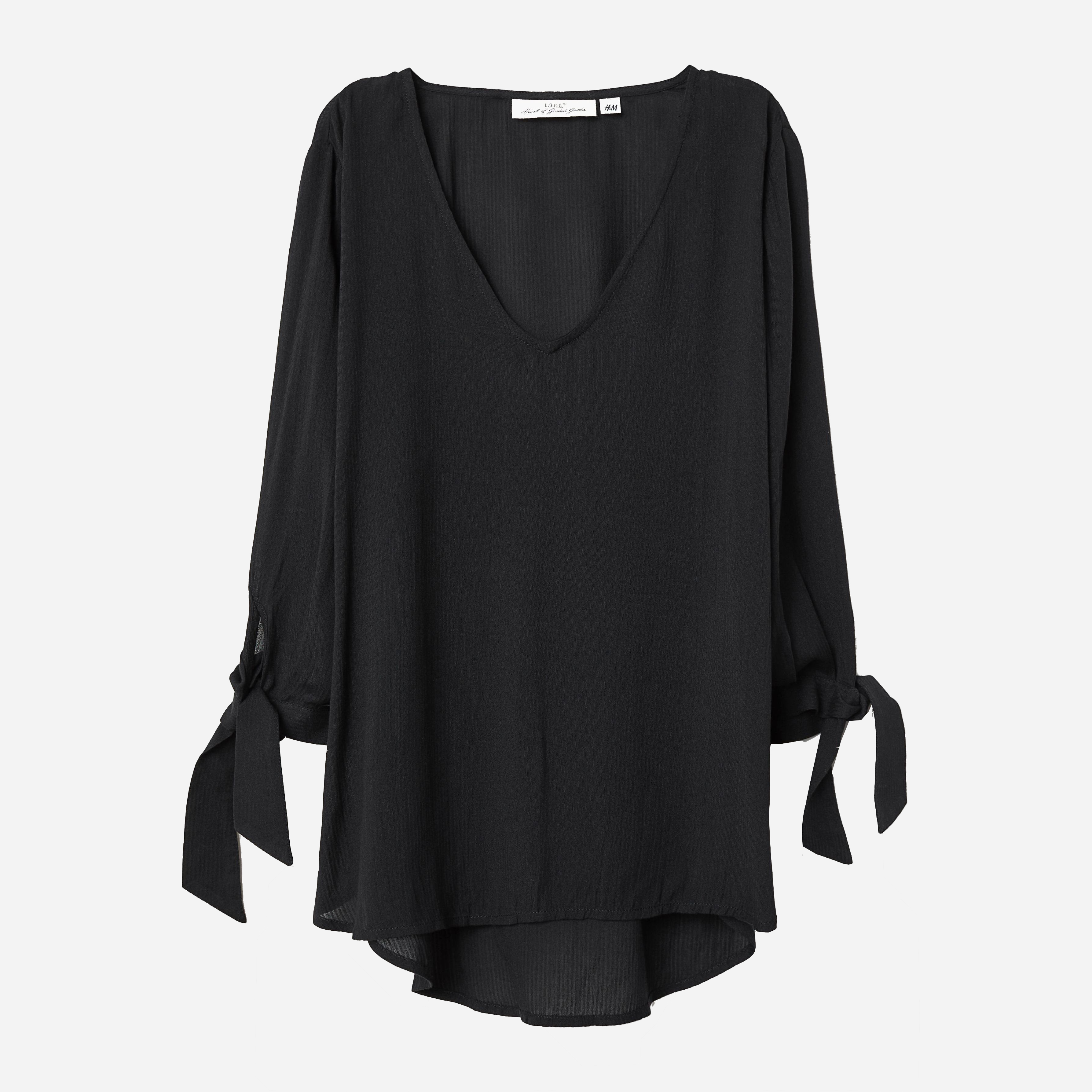 

Блузка H&M XAZ137567WFDI  Черная, Блузка H&M XAZ137567WFDI 44 Черная