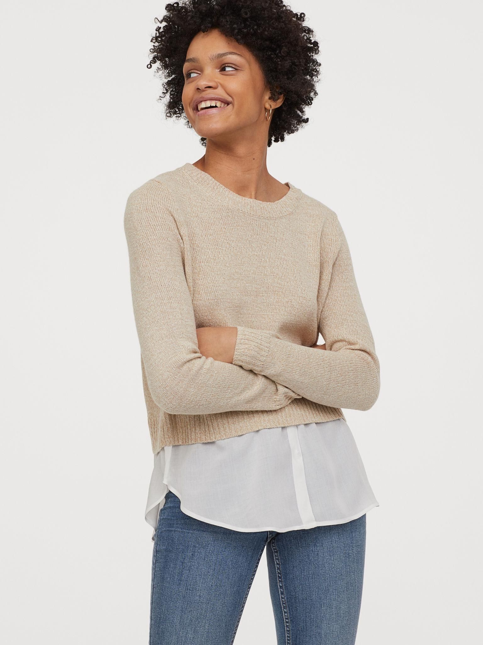 

Джемпер H&M XAZ141432XNTD XL Бежевый с белым