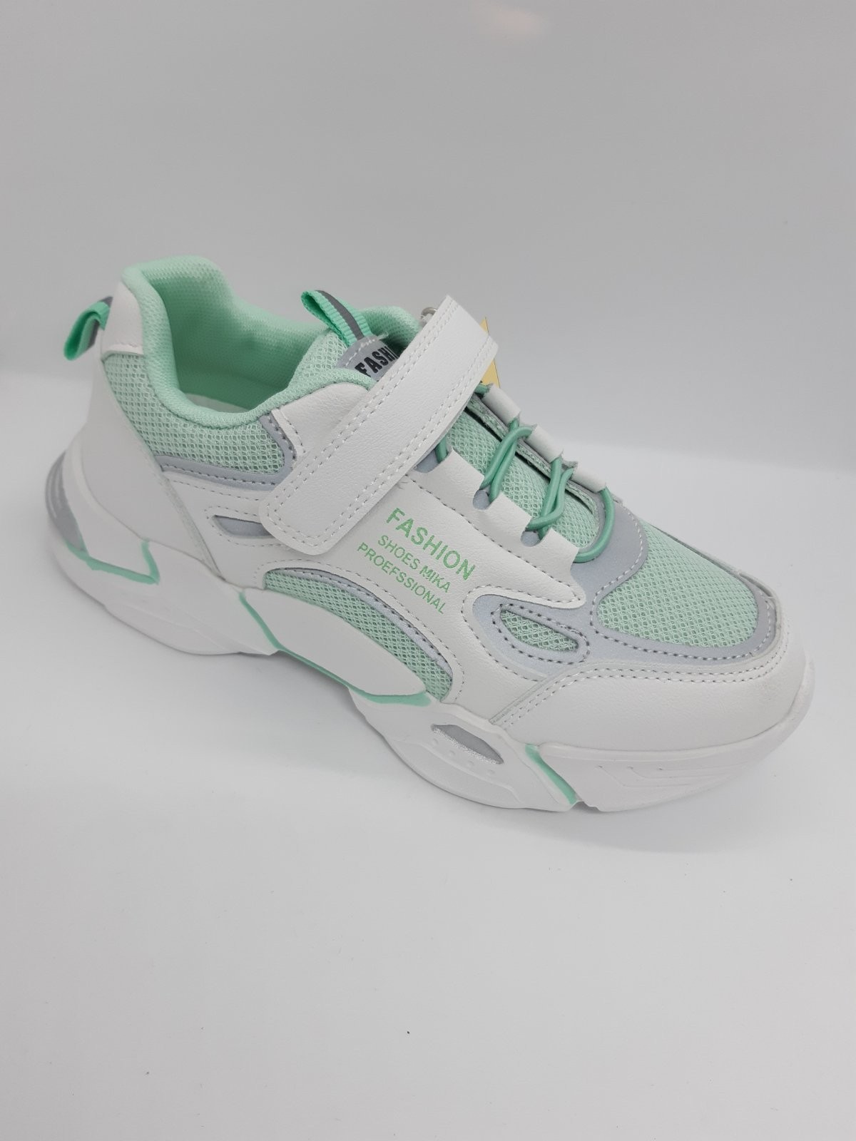 

Кроссовки на девочку Jong Golf белые с салатовым Kr-0008 31 р 19,5 см