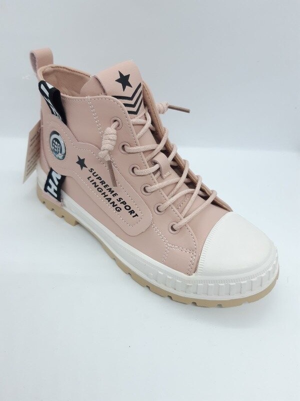 

Ботинки Lillin Shoes розовые демисезонные хайтопы BD-0022 36 р 22,7 см