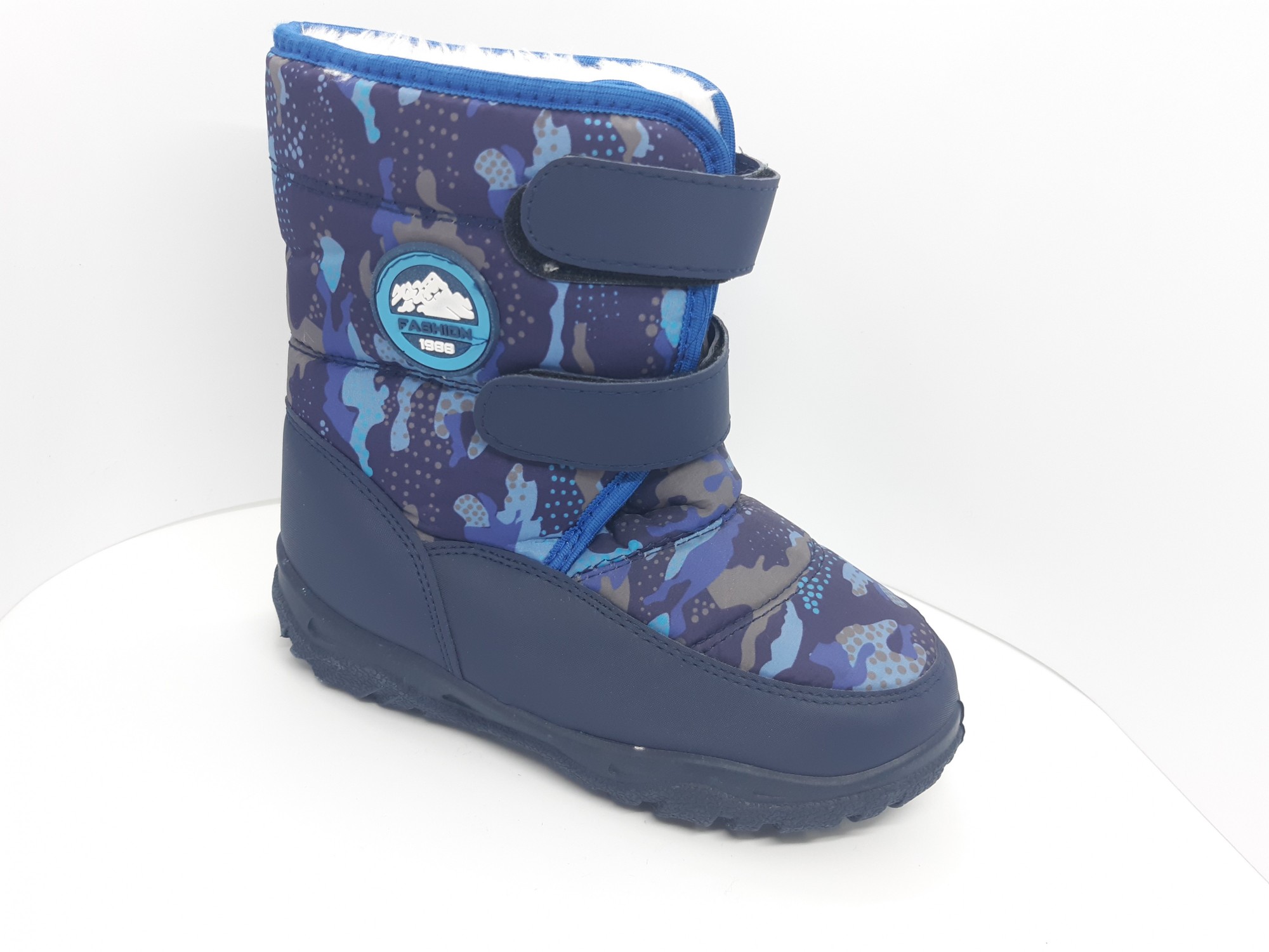 

Зимние сапожки на мальчика синие камуфляж дутики ZS-0025 29 р 18,5 см