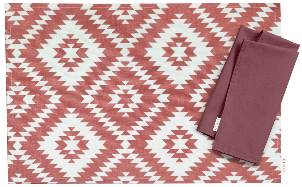 

Салфетки Cosas Uzor Bordo Cherry 30х30 см 2 шт, 30x42 см 2 шт