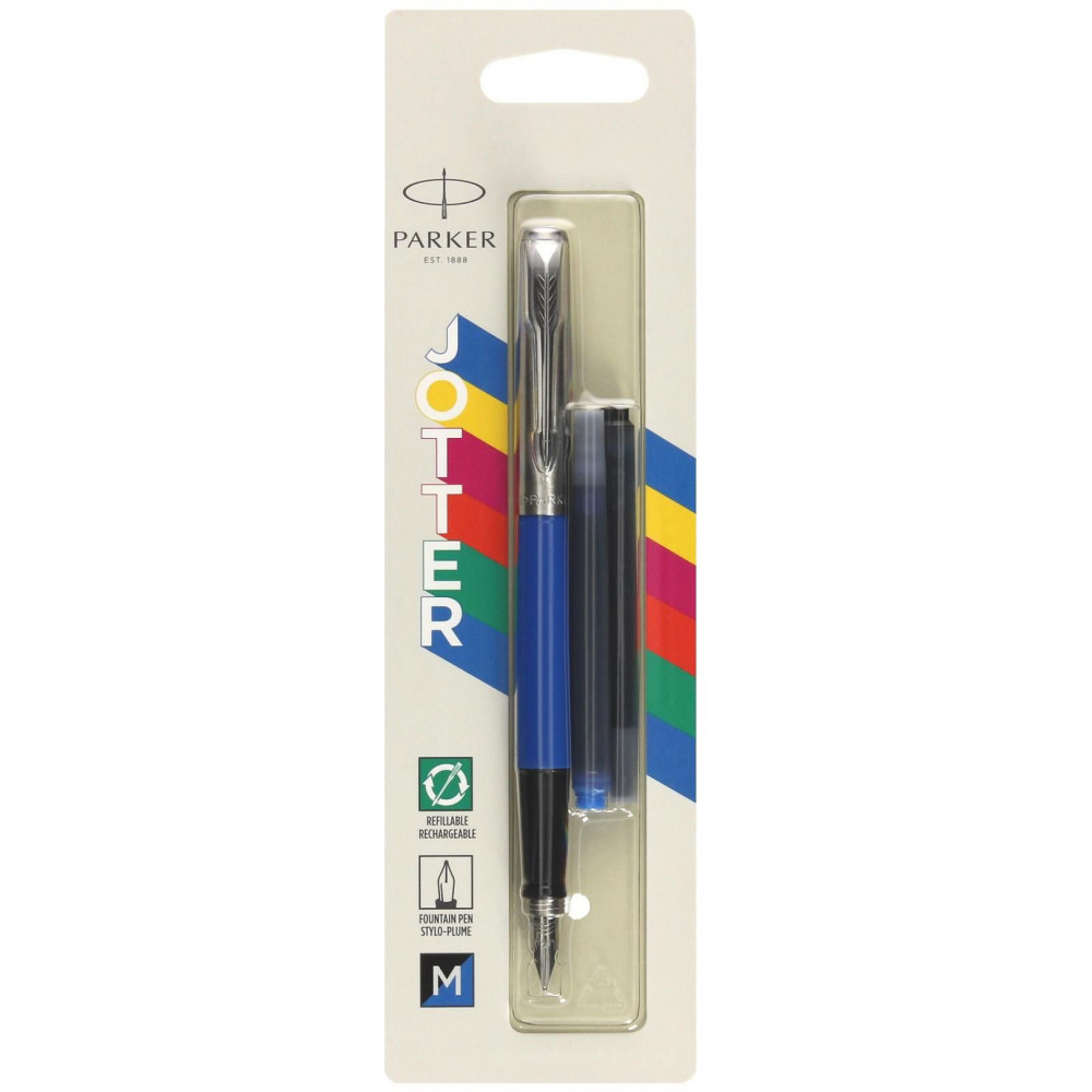 

Ручка перьевая Parker JOTTER 17 Plastic Blue CT FP M блистер 15 116