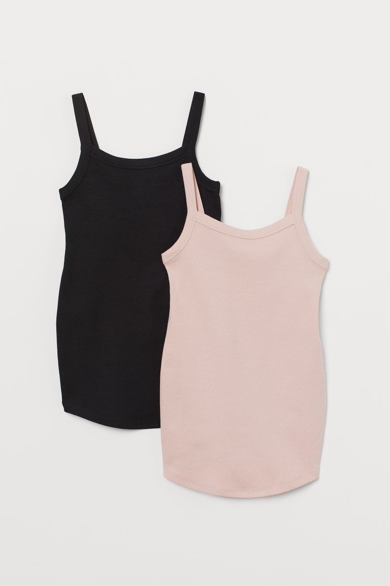 

Упаковка 2 майки H&M  Бледно-розовый/Черный, Упаковка 2 майки H&M L Бледно-розовый/Черный
