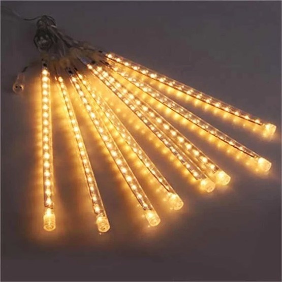 

Гирлянда тающие сосульки 192 Led 8шт 3 х 0.5 м белый теплый
