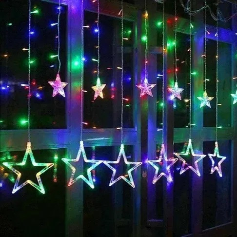 

Гирлянды Звезды-Штора 138 LED мульти