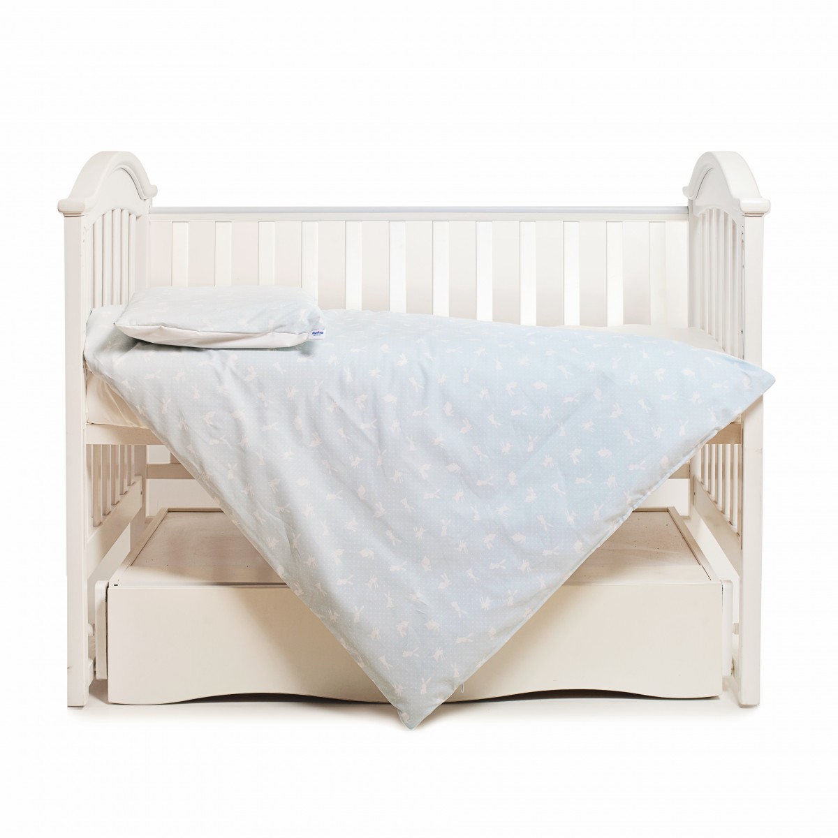 

Постельное белье детское 3 элемента Twins Happy 3033-TH30314 Белый/Мятный с принтом 100% хлопок (бязь)