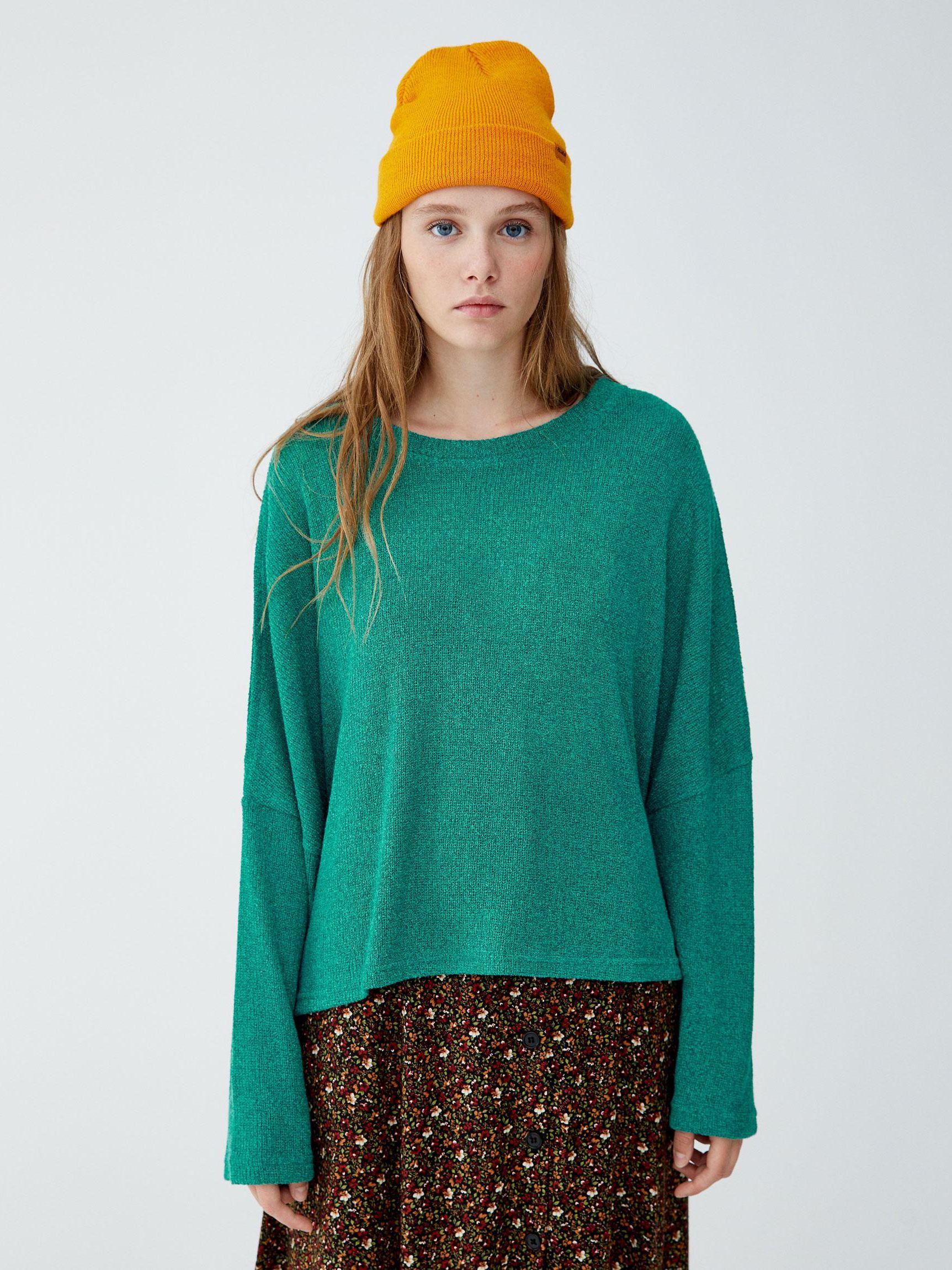 

Джемпер Pull & Bear XAZ221208XGTK  Зеленый, Джемпер Pull & Bear XAZ221208XGTK S Зеленый