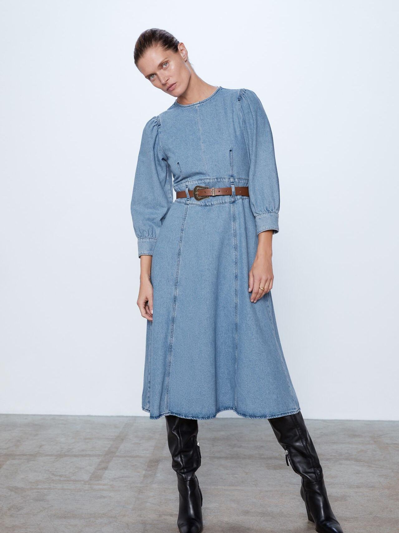 

Платье джинсовое Zara XAZ229192NIMB XS Светло-синее