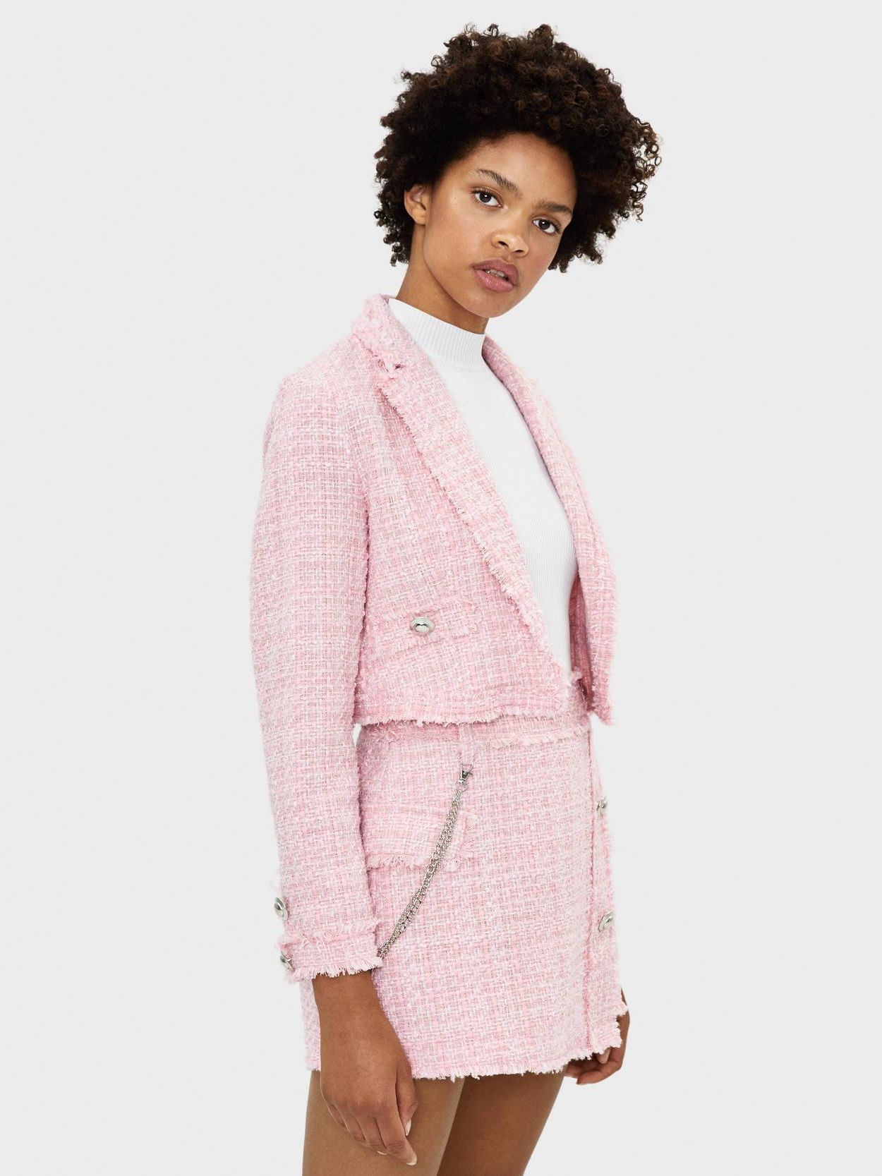 

Жакет Bershka XAZ238595TAJT  Розовый, Жакет Bershka XAZ238595TAJT L Розовый