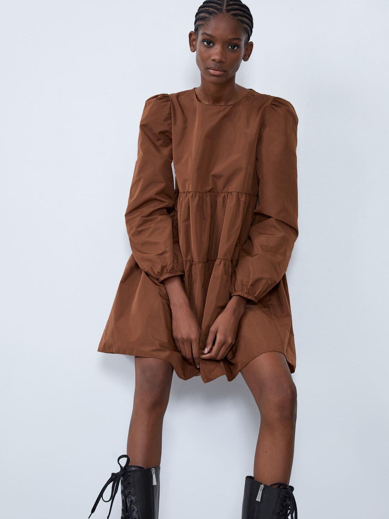 

Платье Zara XAZ239353ZOOL  Коричневое, Платье Zara XAZ239353ZOOL S Коричневое