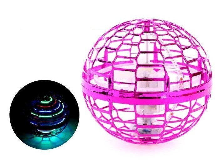 

Літаюча LED куля-спіннер моторизована Flying spinner 8888 MoYu (рожева)