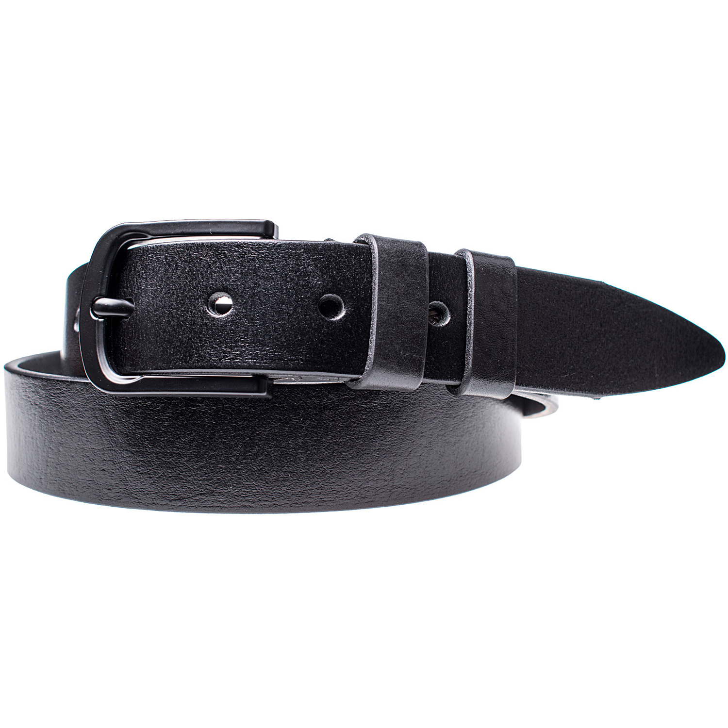 

Кожаный мужской ремень JK Черный