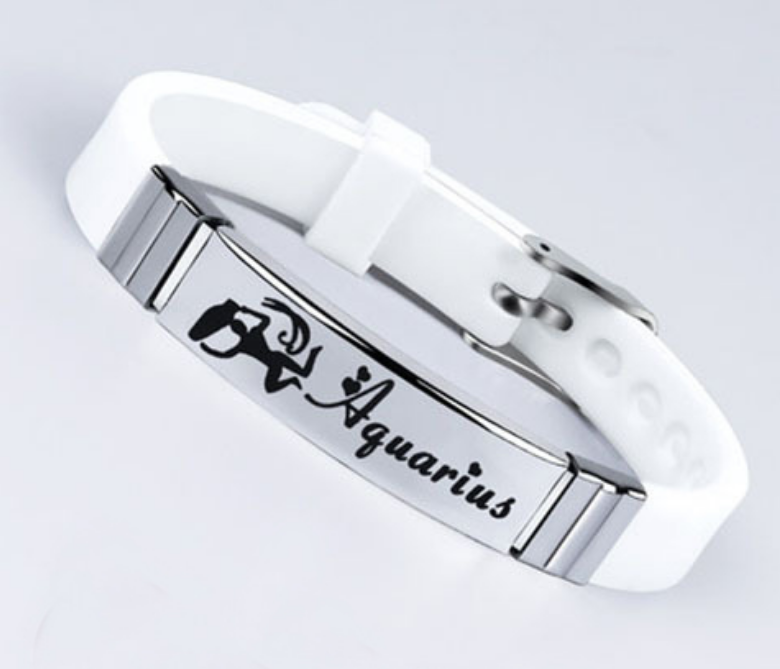 

Силиконовый браслет Primo Zodiac - Aquarius (Водолей) - White Primo белый