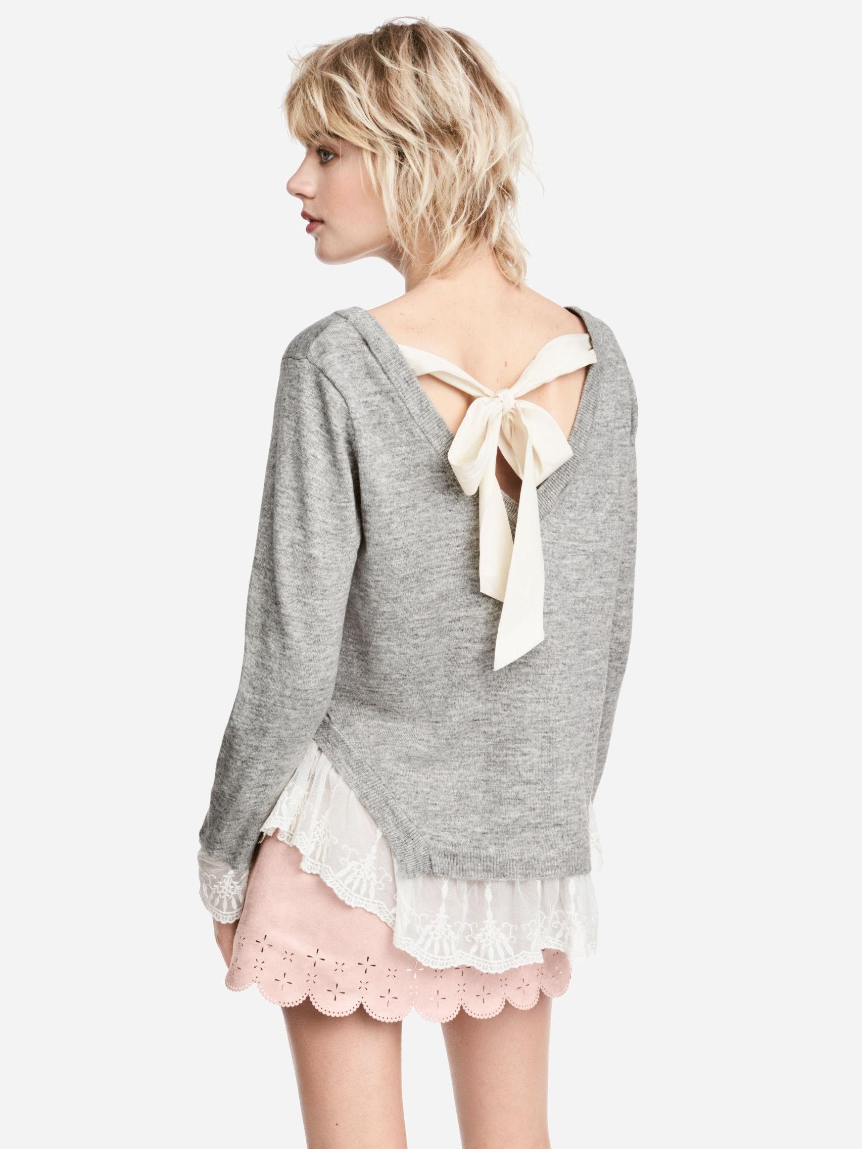 

Джемпер H&M XAZ062460EISY M Серый с белым