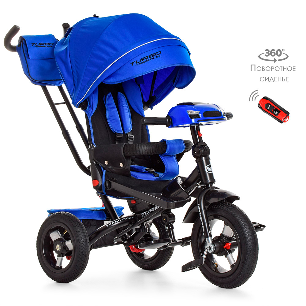 

Велосипед з посиленою ручкою TURBOTRIKE M4060 Синій