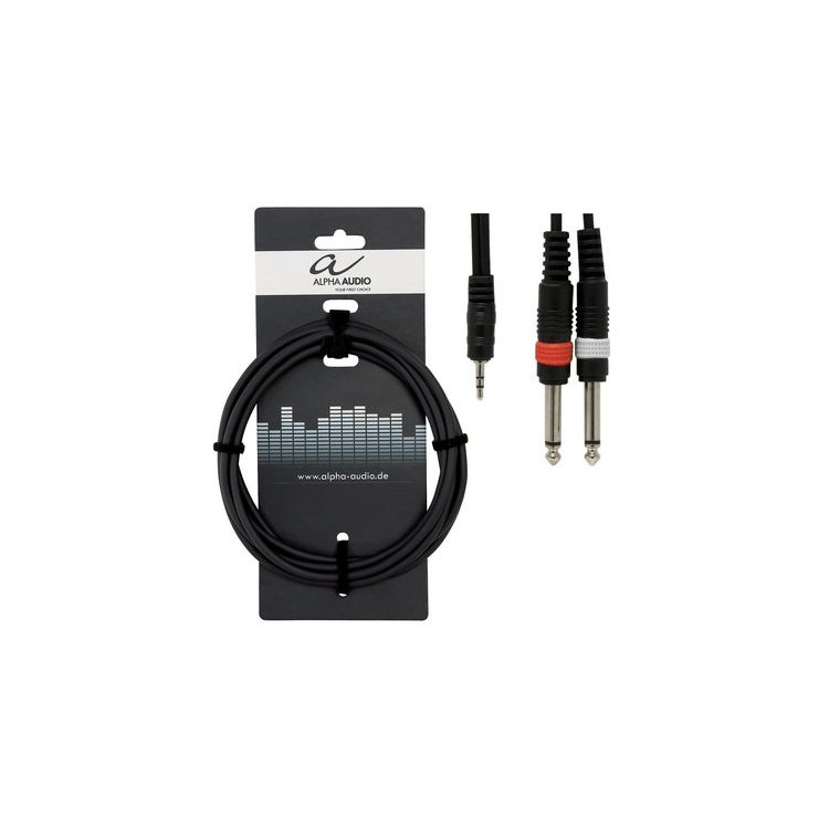 

Коммутационный кабель mini Jack 3,5 - 2xJack 6,3 6м Audio Basic 190130