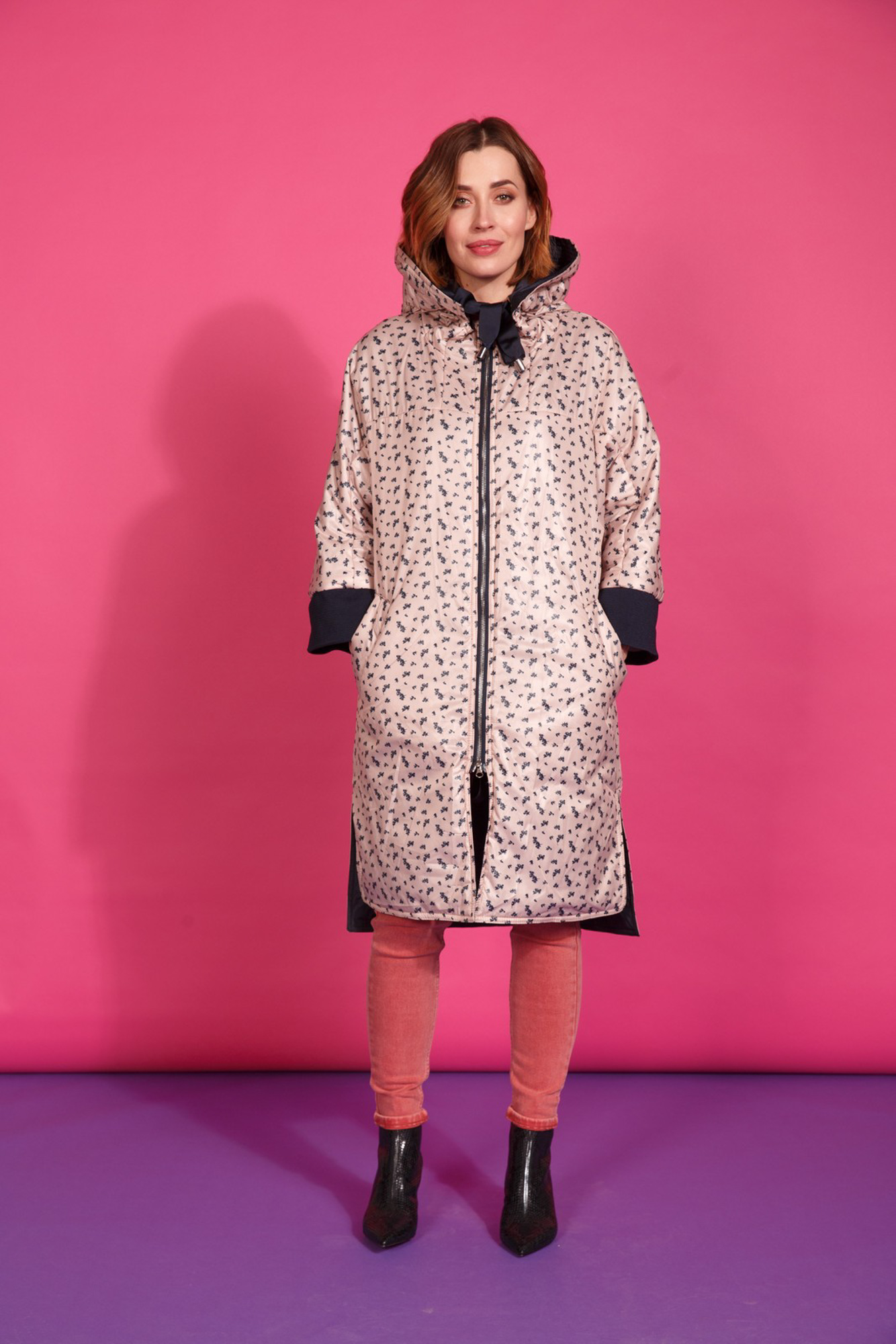 

Пальто Alberto Bini 46 Темно-синий + Бежевый (201-01)