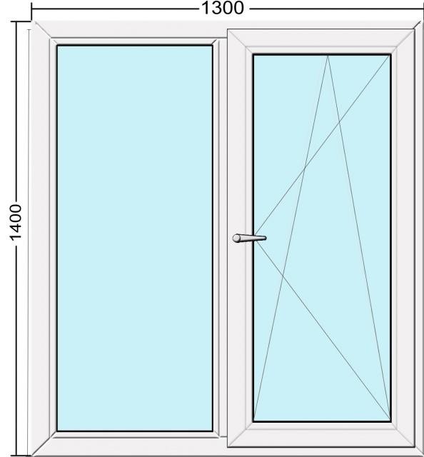 

Окно металлопластиковое Aluplast Ideal 7000 (85 мм) 1300x1400 мм с одной активной створкой двухкамерное (I7000.130.140.2.1.44)