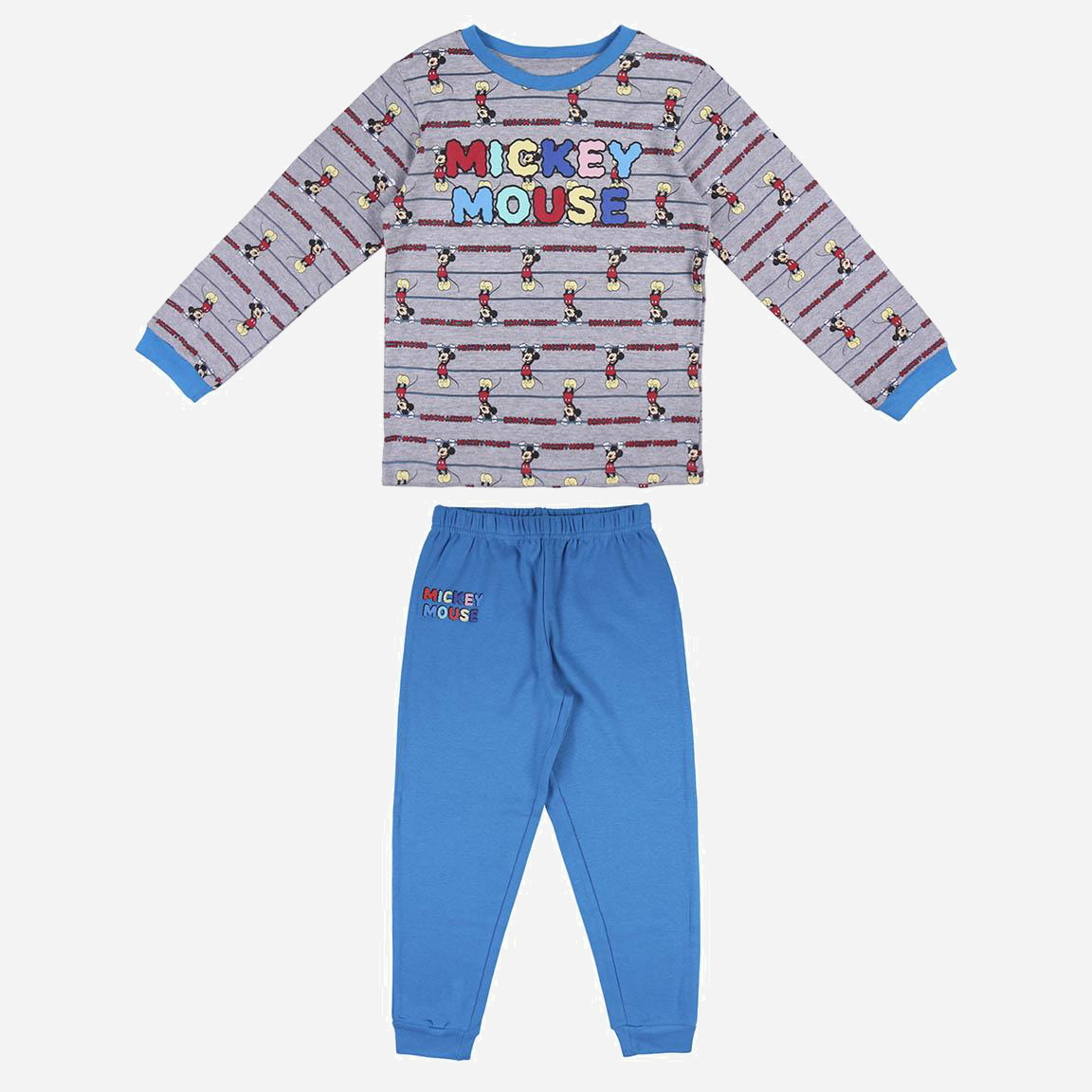 Акция на Піжама (футболка з довгими рукавами + штани) для хлопчика Disney Mickey 2200007677 92 см Сіра от Rozetka
