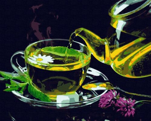 

Картина по номерам "Зеленый чай"