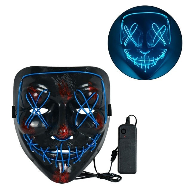 

Неоновая светодиодная маска для вечеринок Blue