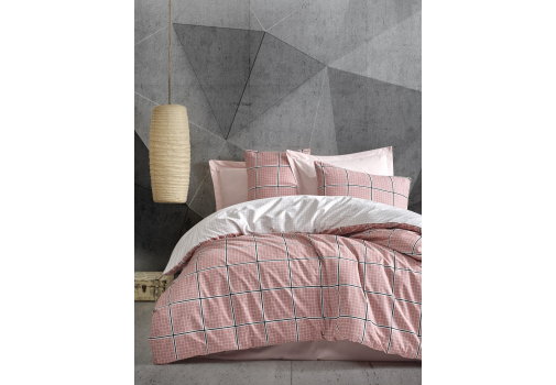 

Постельное бельё Cotton Box Minimal Ronny Pembe 200x220 Бело-розовый