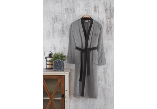 

Халат Cotton box Fine Gri-Siyah M/L Черно-серый
