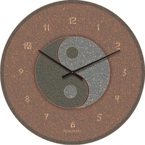 

Часы настенные "Инь-Янь" коричневые бесшумные Pragmart-807-300 [Стекло, механизм Hermle] 50х50 см